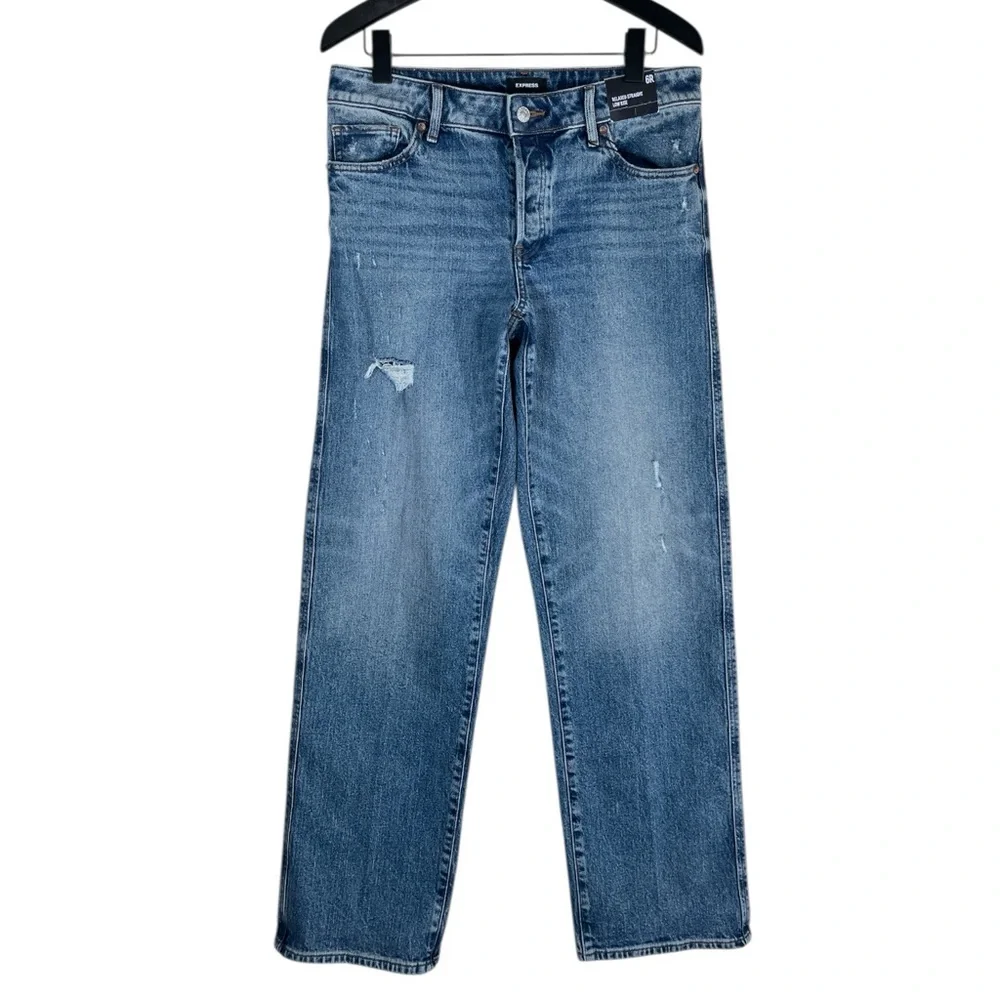 NWT Express Relaxed Straight Low Rise Jean with Button Fly Size 6R